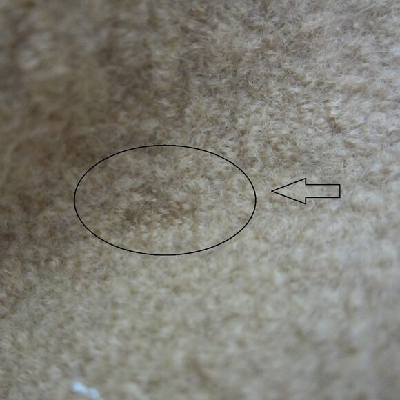 Vtg Lands End Women Plus 16 Beige Brown Ivory Boiled Wool Coat Jacket Pockets - Picture 11 of 12